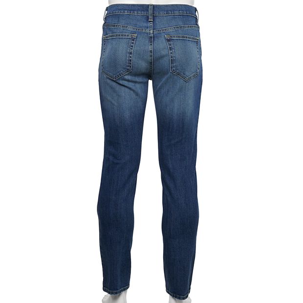 Men's Slim-Fit Stretch Jeans Medium Destruction Ripped Cut Out