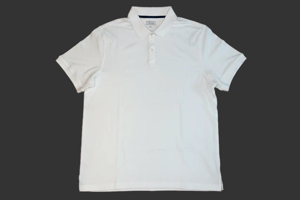 Men's Soft Touch Interlock Polo Shirt Short Sleeve White