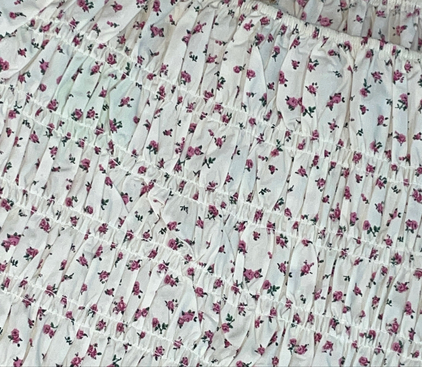 Women's Puff Short Sleeve Floral Blouse for Women's Sweetheart Neck Shirred Ruffle Peplum Top