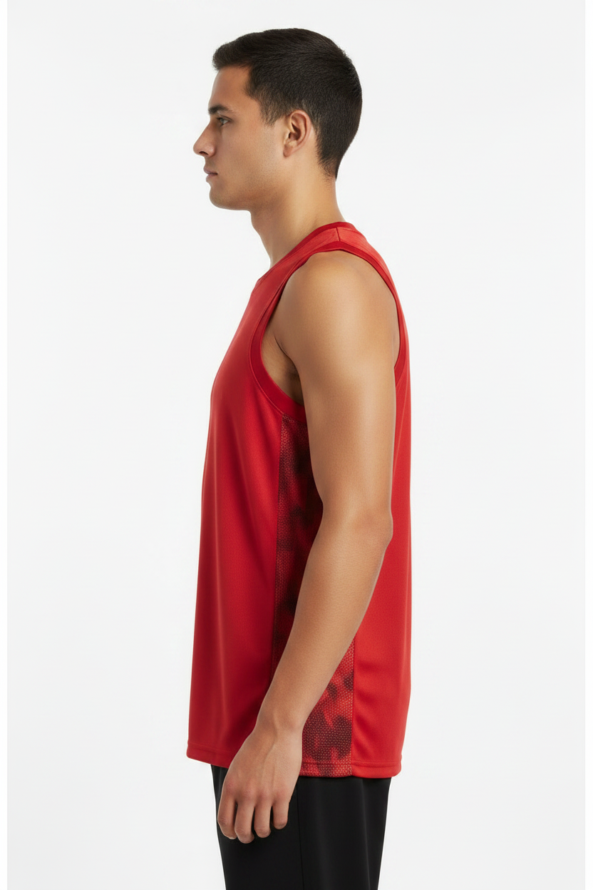 Men's NBA Red Basketball Mosaic Tank Vest Jersey