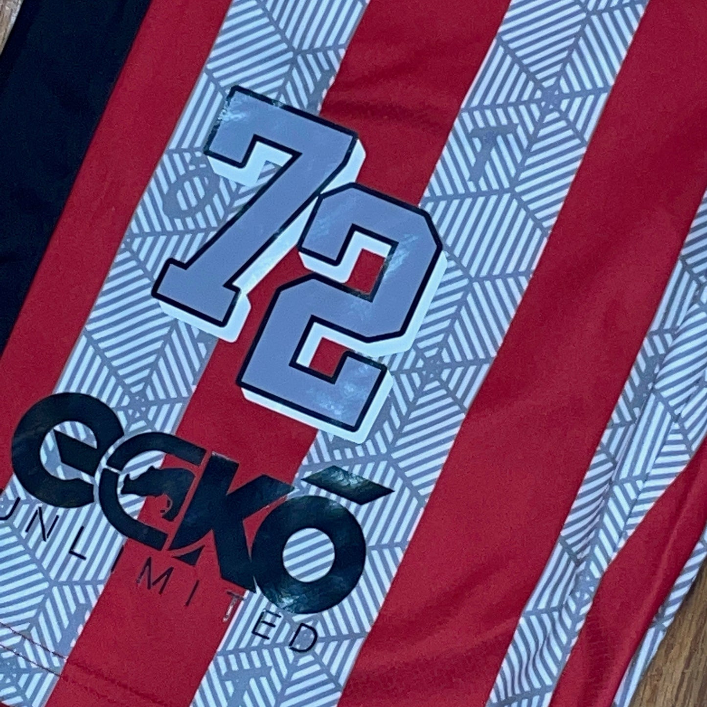 Men's Ecko Unltd. Striped Mesh Shorts Red White Black Rhino Graphic