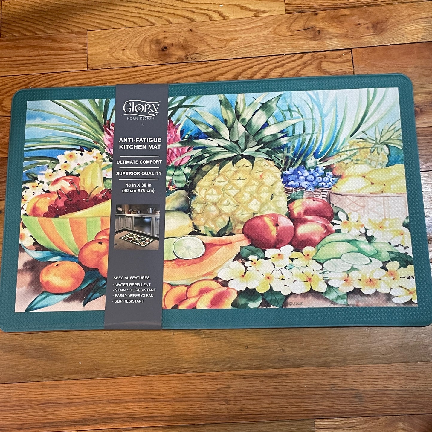 Kitchen Rug Mat Oil & Slip Resistant/ Water Repellent TROPICAL FRUIT