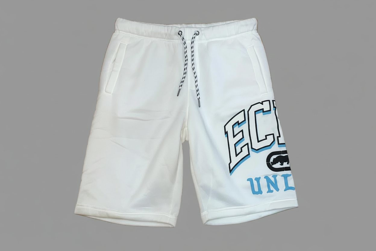 Men's Ecko Untld 10-Inch Powerblend Fleece Shorts WHITE