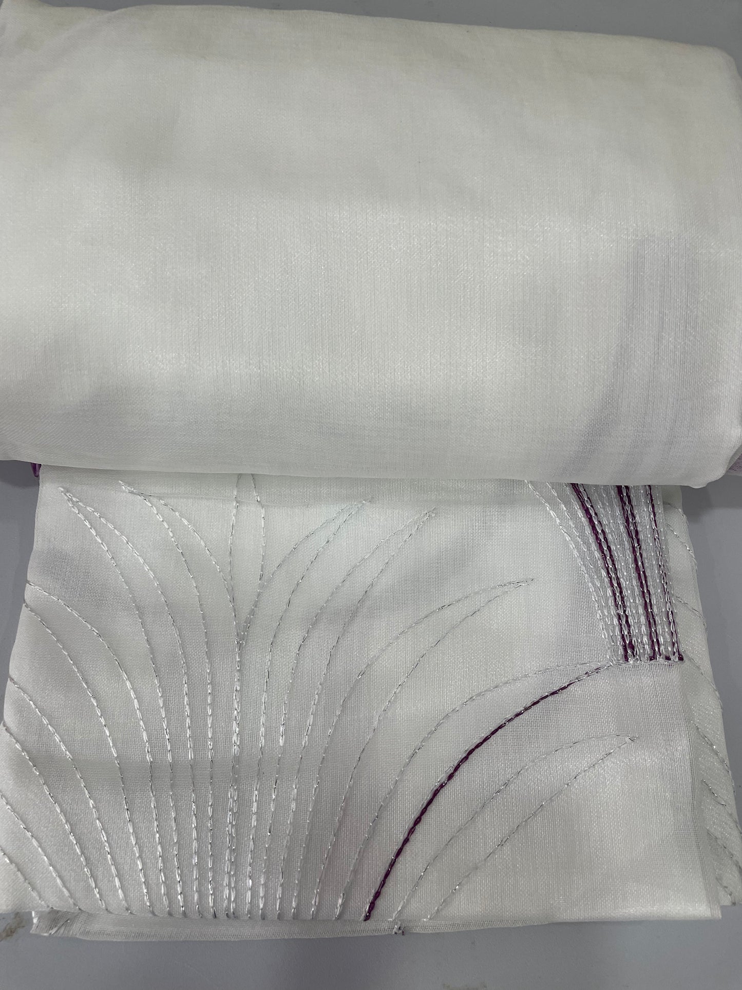 HAYDEN Purple beaded Curtain with Beaded Valance