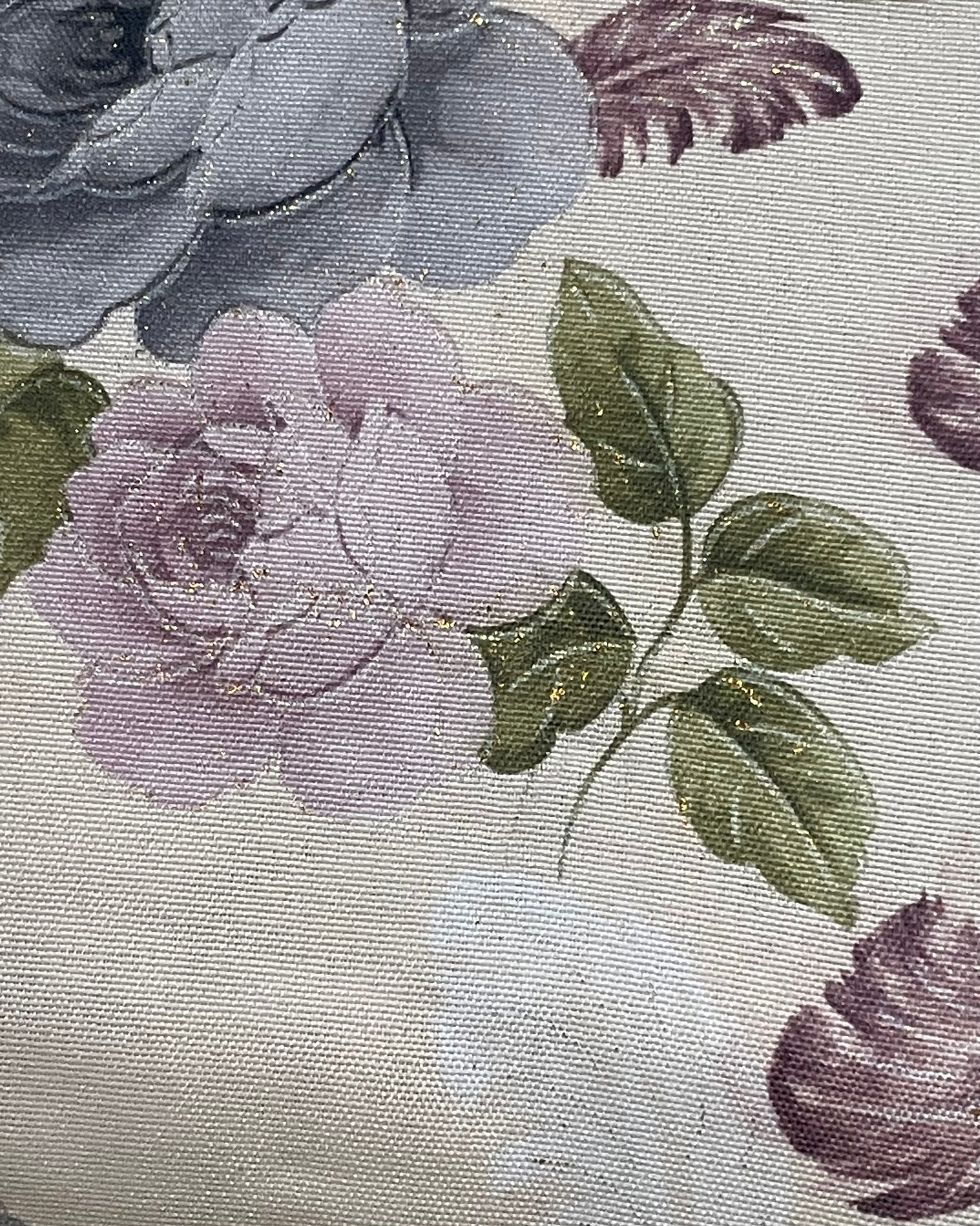 JILLIAN Printed Floral flowers Pattern Panel Curtain with 8 grommets Purple Beige