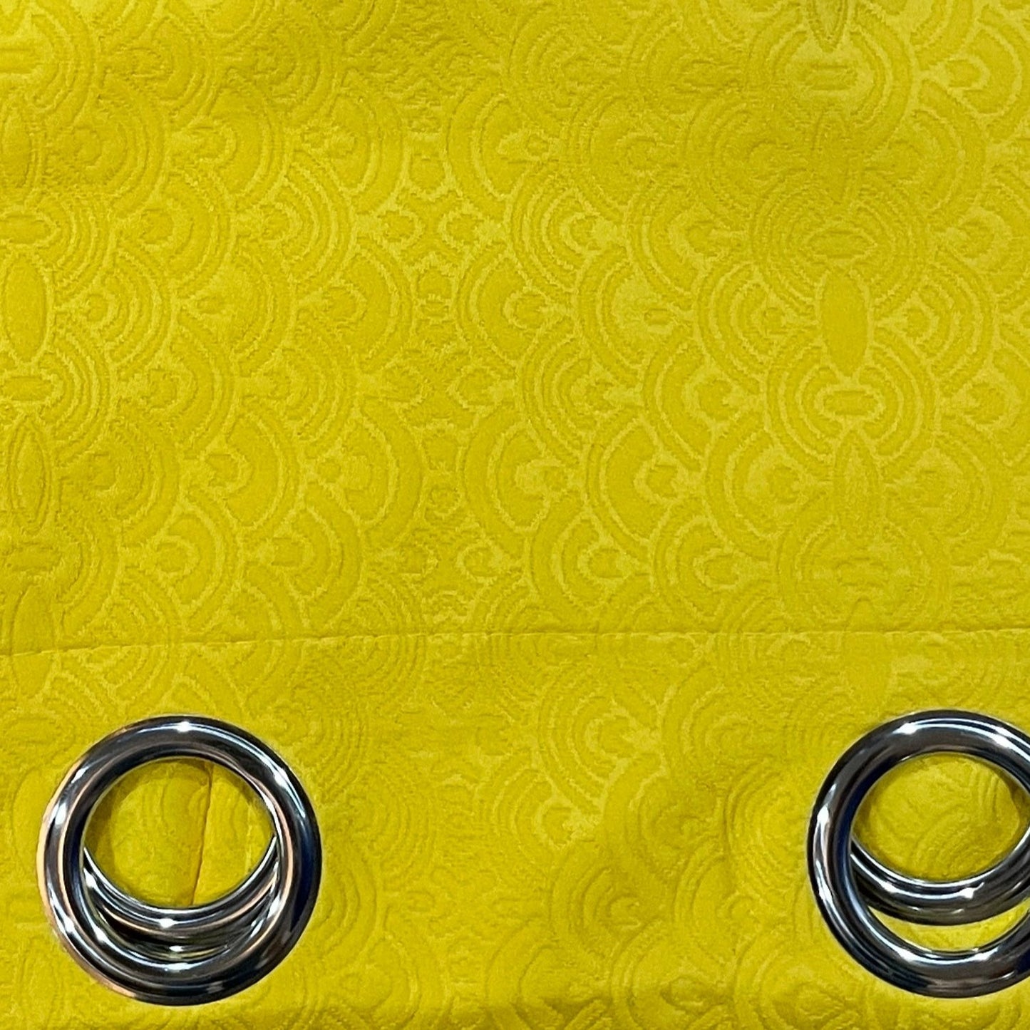 DANIELLE Pattern Panel Curtain Grommet Yellow Patterned Swirl