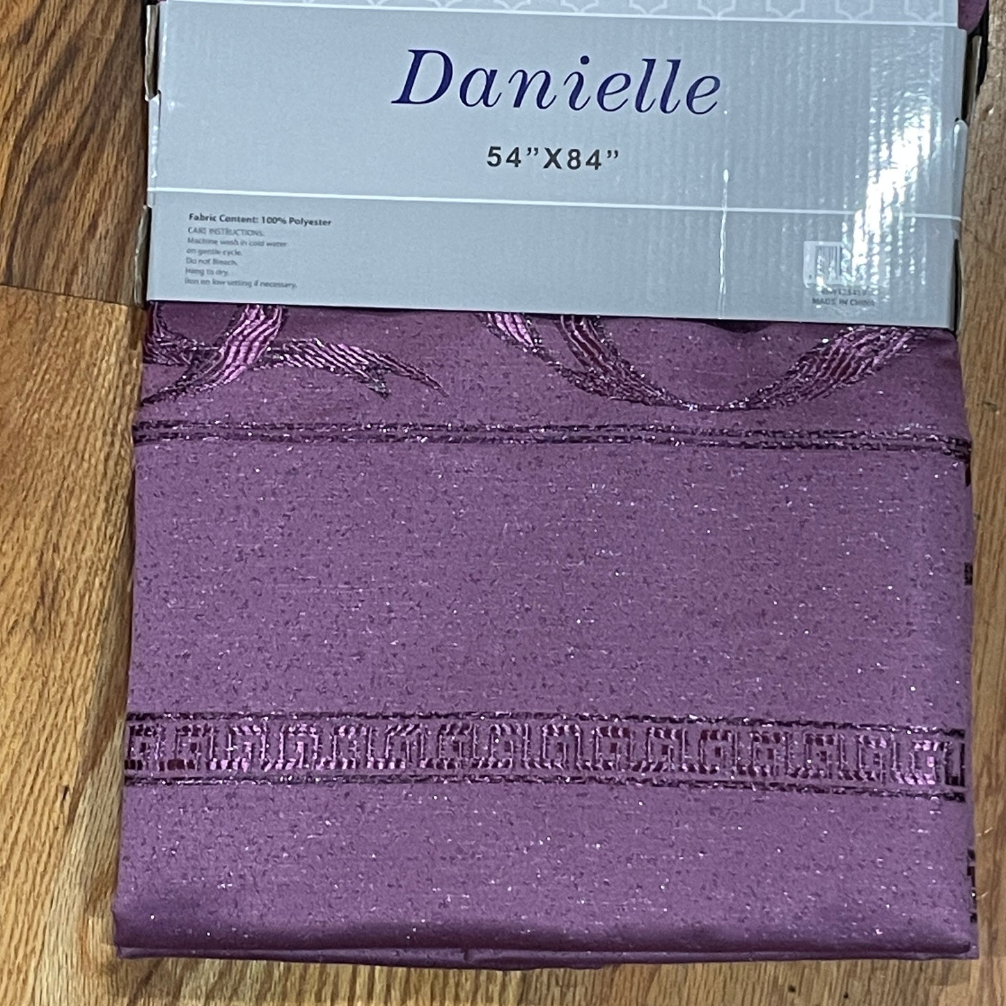 DANIELLE Pattern Panel Curtain Grommet Shimmer Patterned Purple