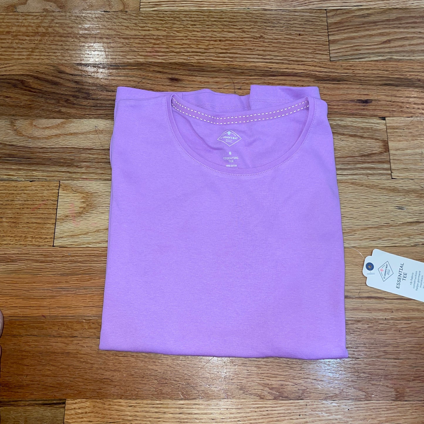 Women's Crew Neck 100% Short Sleeve T-Shirt Lilac Purple
