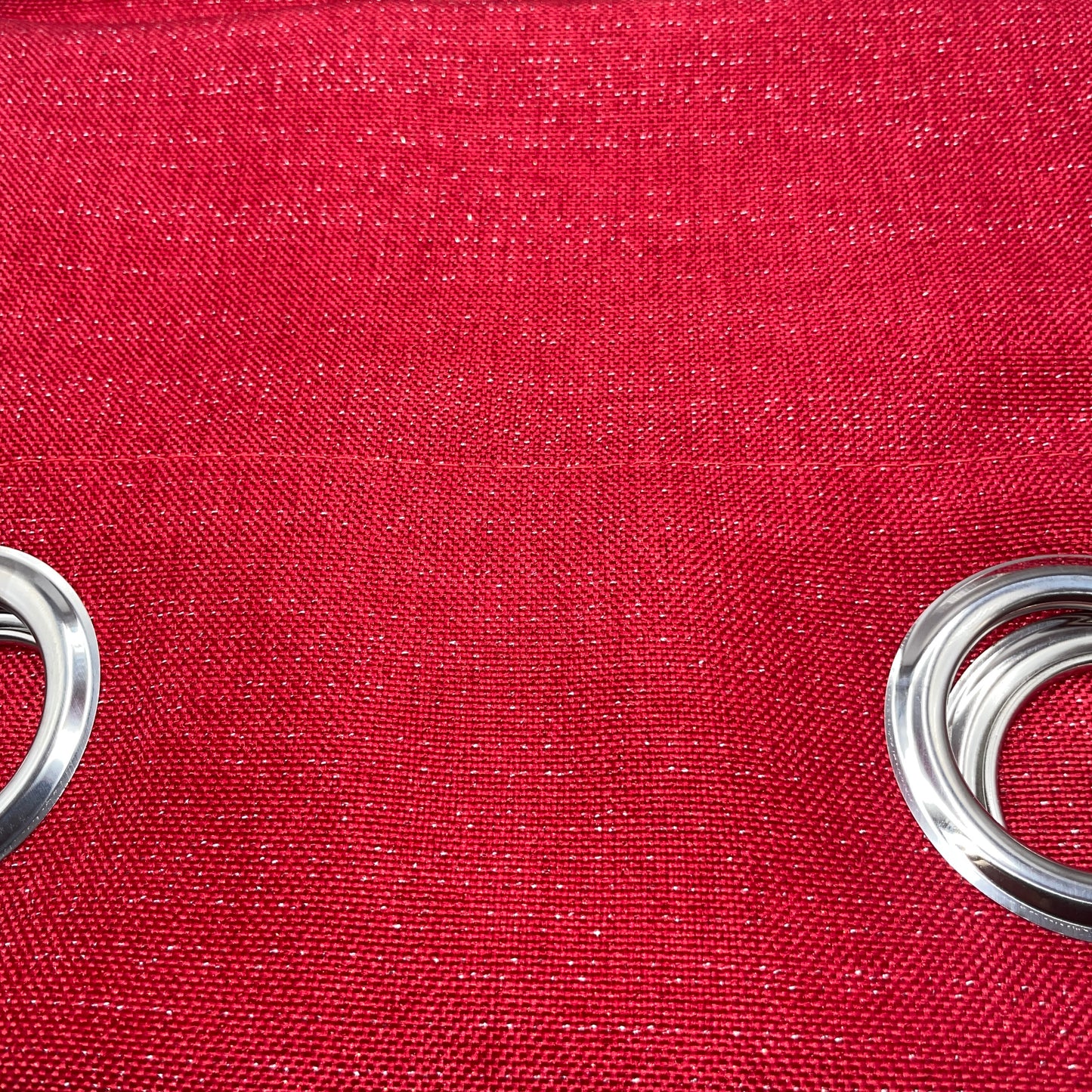 Christmas Holiday Red Shimmer Delicate lurex weave Black out Curtain 54 X 84