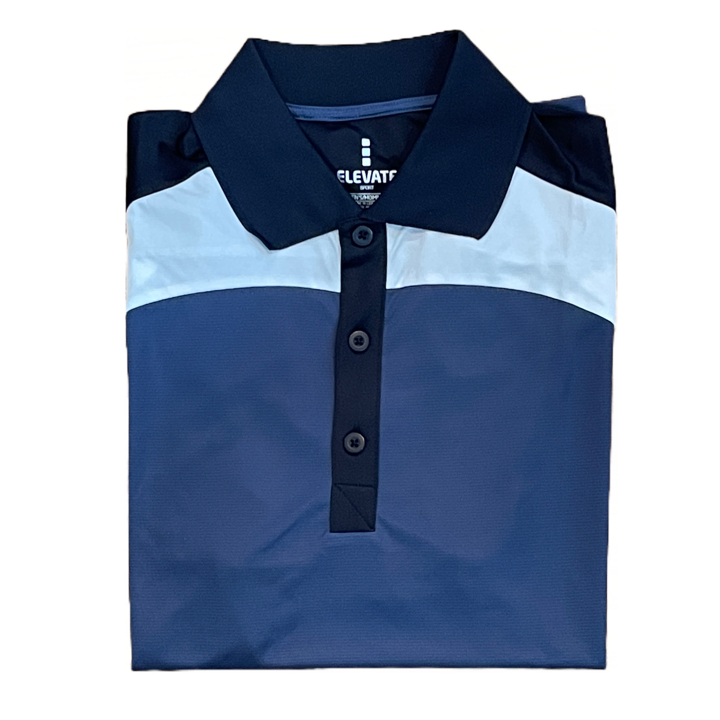 Men's Jersey 3 Colored Block Polo Shirt Blue