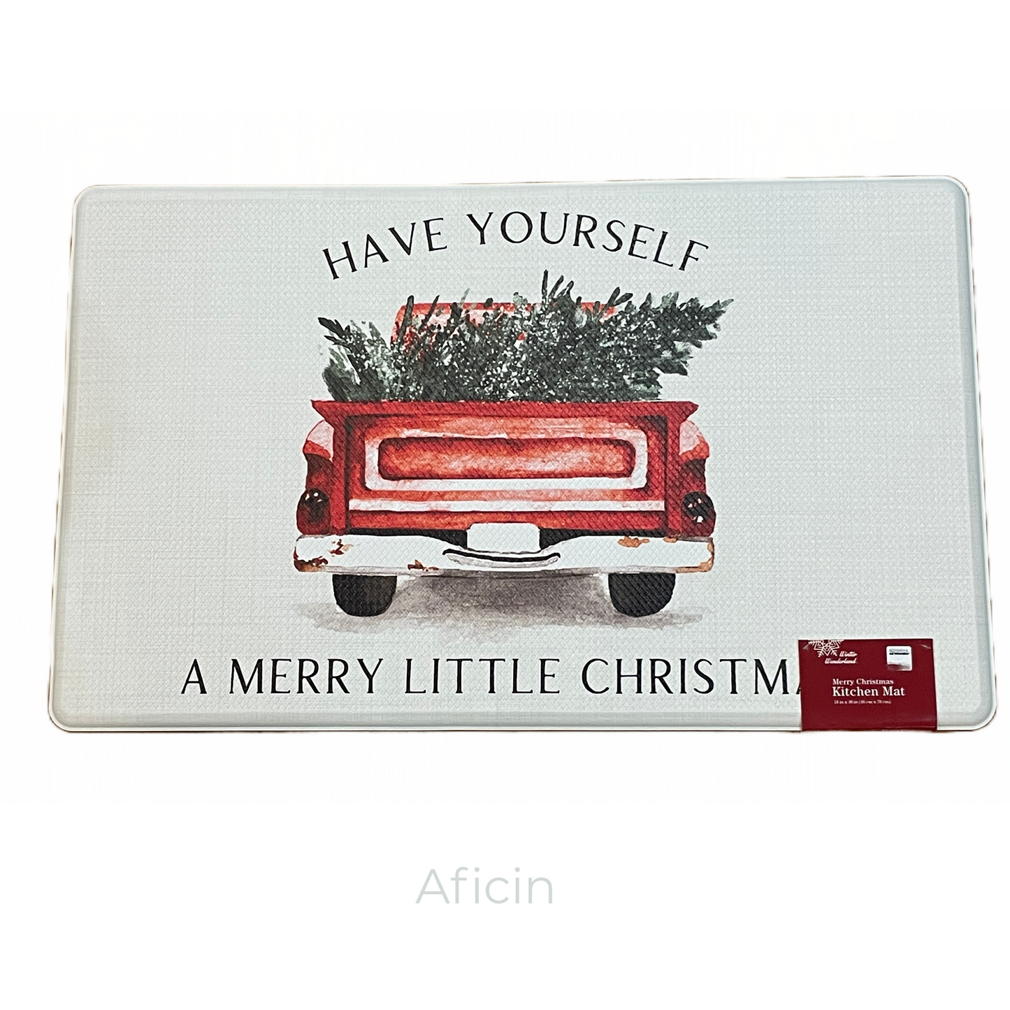 Christmas Holiday 30" x 18" Little Tree Multicolor Anti-Fatigue Kitchen Mat