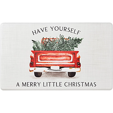 Christmas Holiday 30" x 18" Little Tree Multicolor Anti-Fatigue Kitchen Mat
