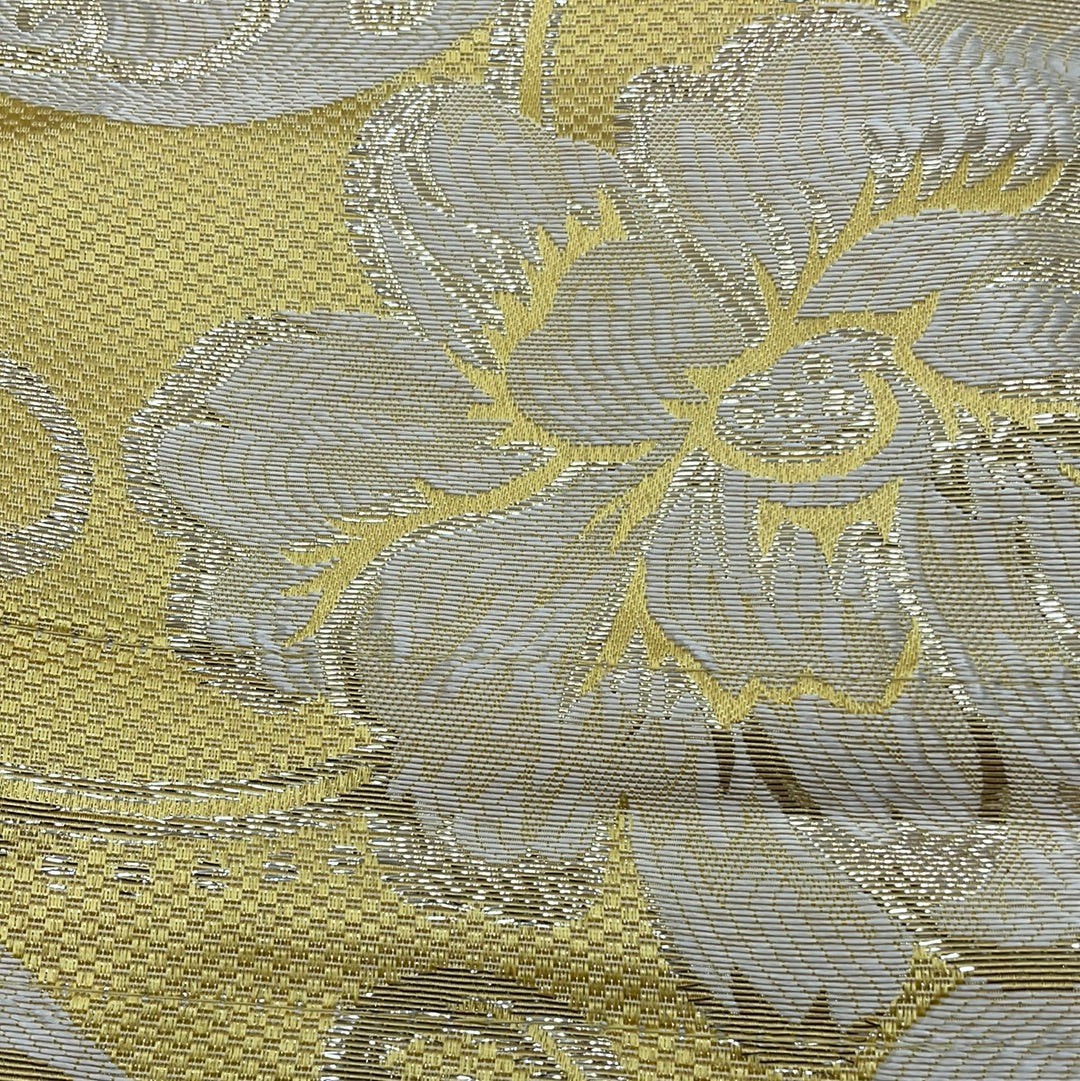 Golden Yellow Printed Floral Pattern Panel Curtian