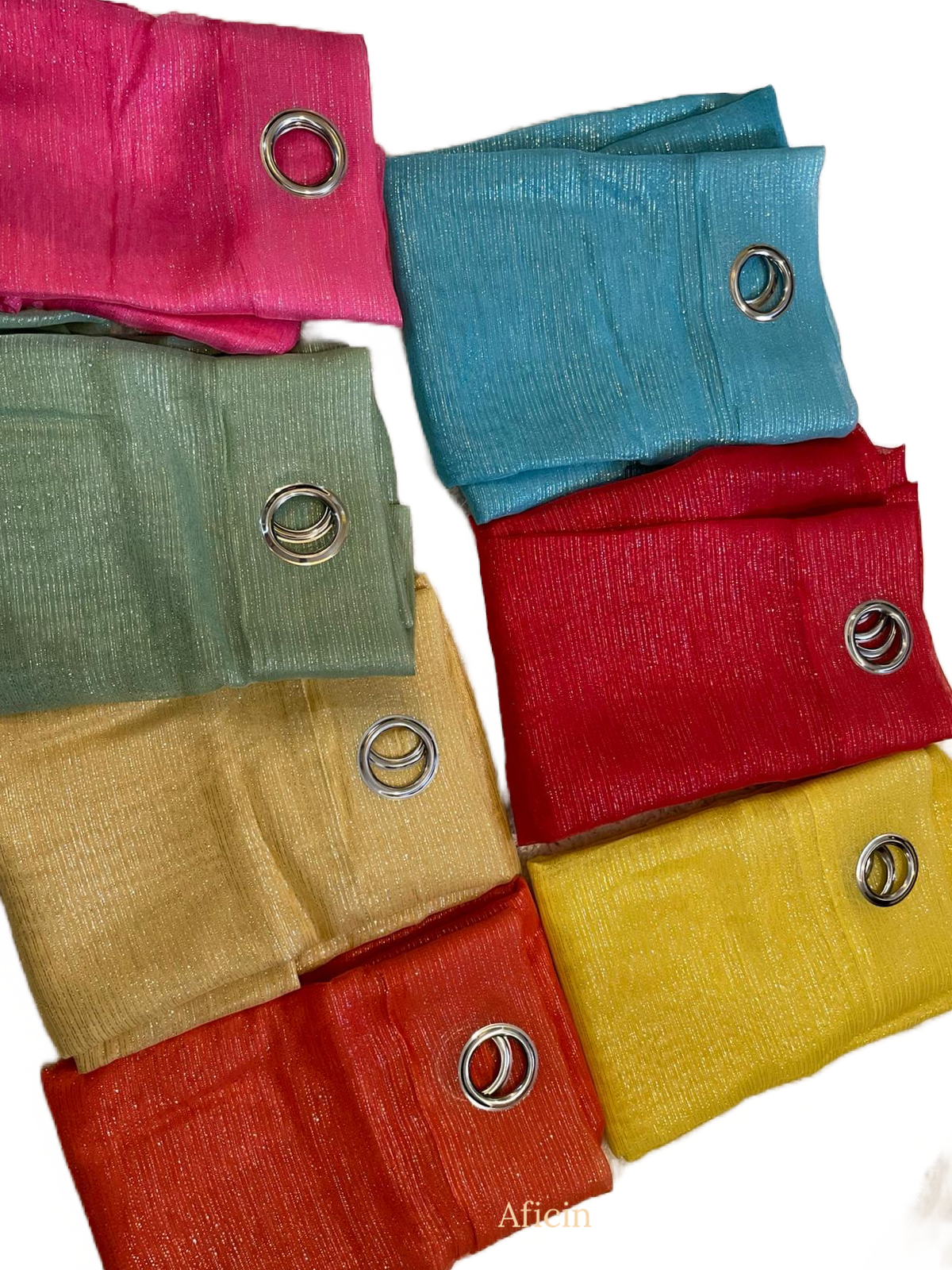 Metallic Sheer Shimmering Lurex Sheer Grommet Window Panel, 54 x 90 Gold