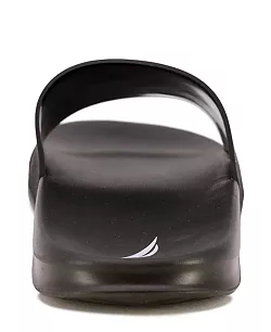 Men's Nautica Black emblem Logo Slide Slippers