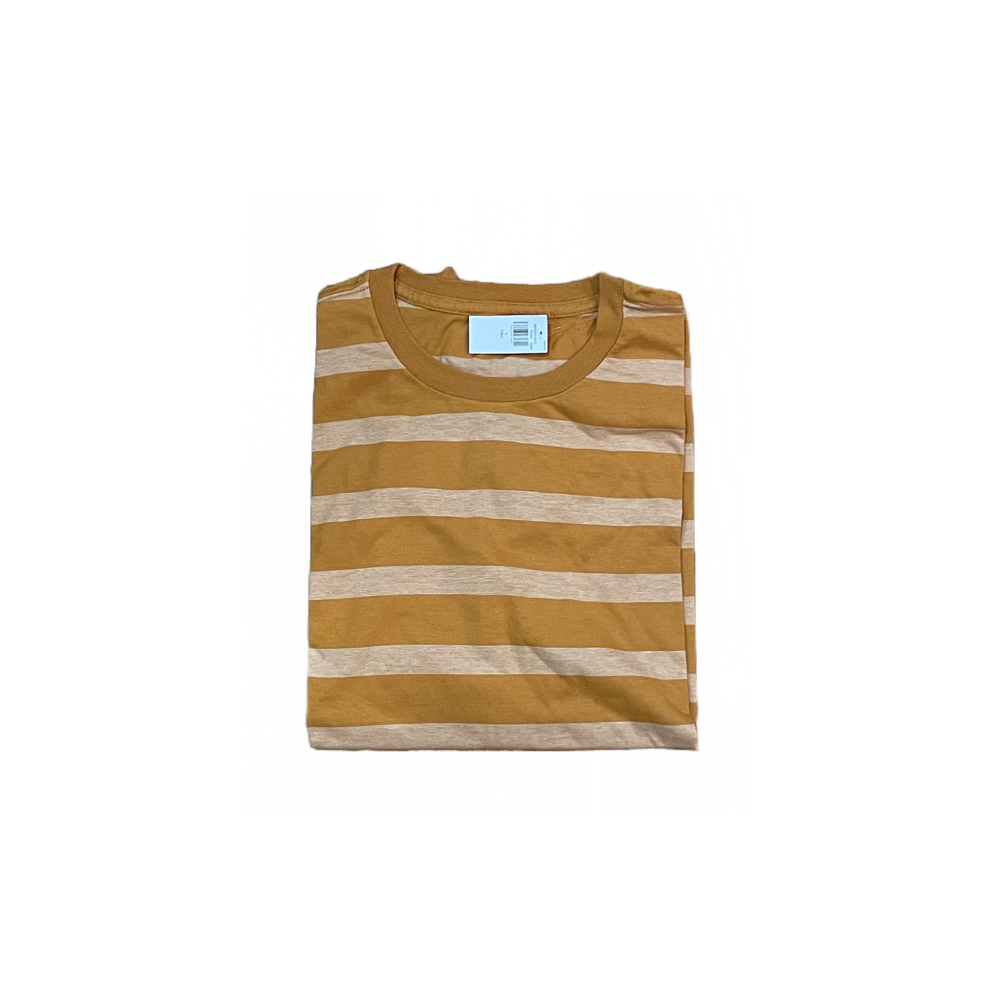 Men's Striped Crew-Neck T-Shirt for Men Gold