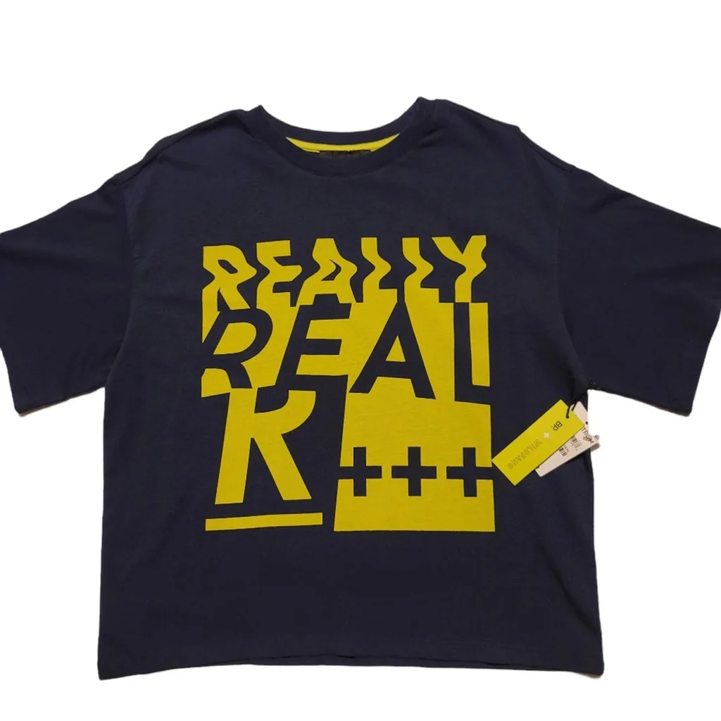 Women's Boxy Graphic Print " REALLY REAL" Tee T-Shirt