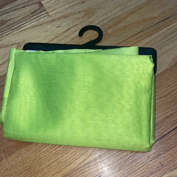 CHRISTINA LIME GREEN Faux silk Grommet Panel Curtain