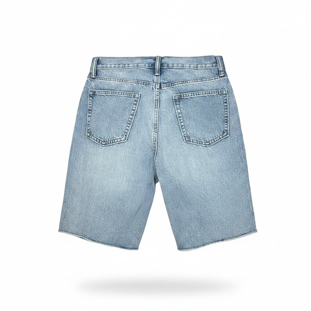 Men's Original Loose Non-Stretch Rainbow Cut-Off Jean Shorts 31