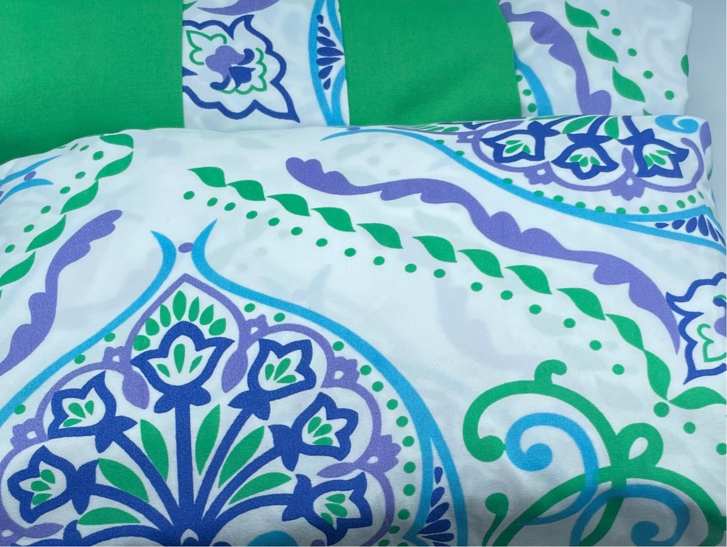 Luxury 6 piece Print Sheet Set Soft 1800 Gray Yellow FULL