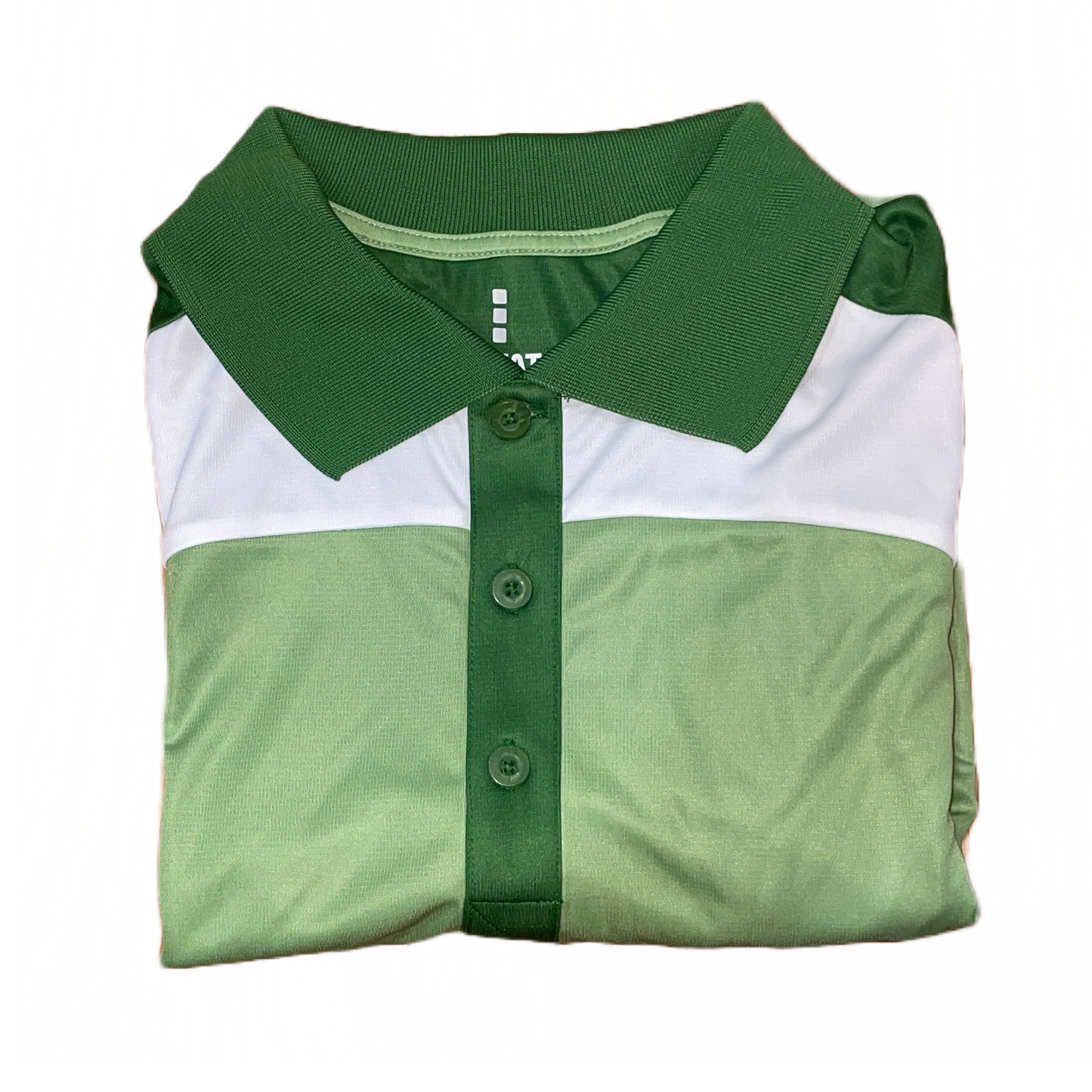 Men's Jersey 3 Colored Block Polo Shirt Green