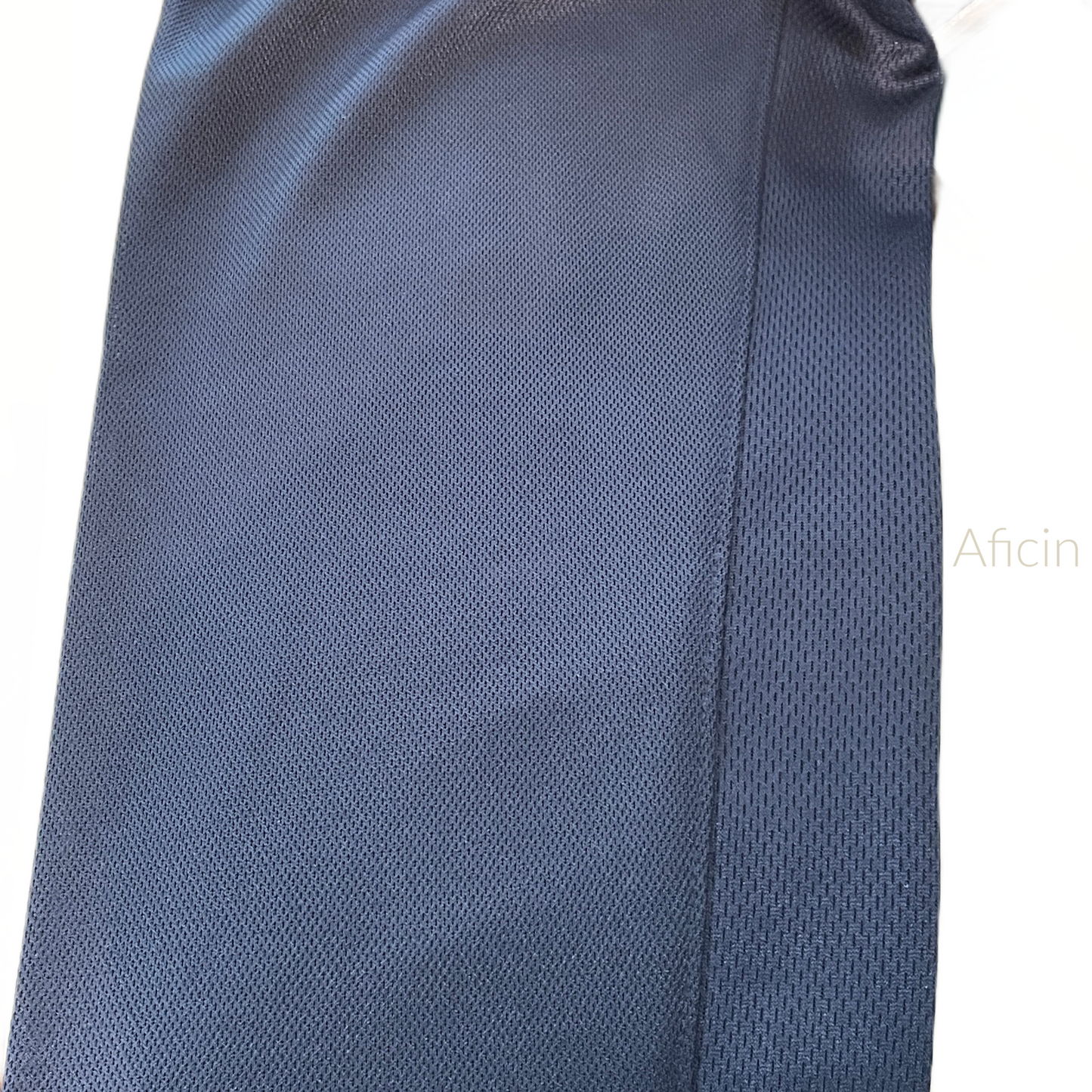 Men's Long Sleeve Polo Polyester Dress Shirt Navy Blue