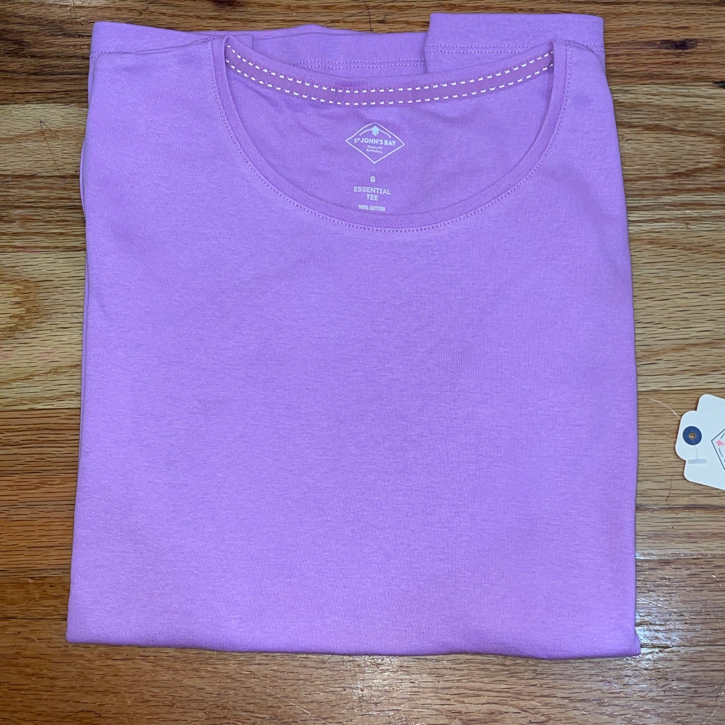 Women's Crew Neck 100% Short Sleeve T-Shirt Lilac Purple