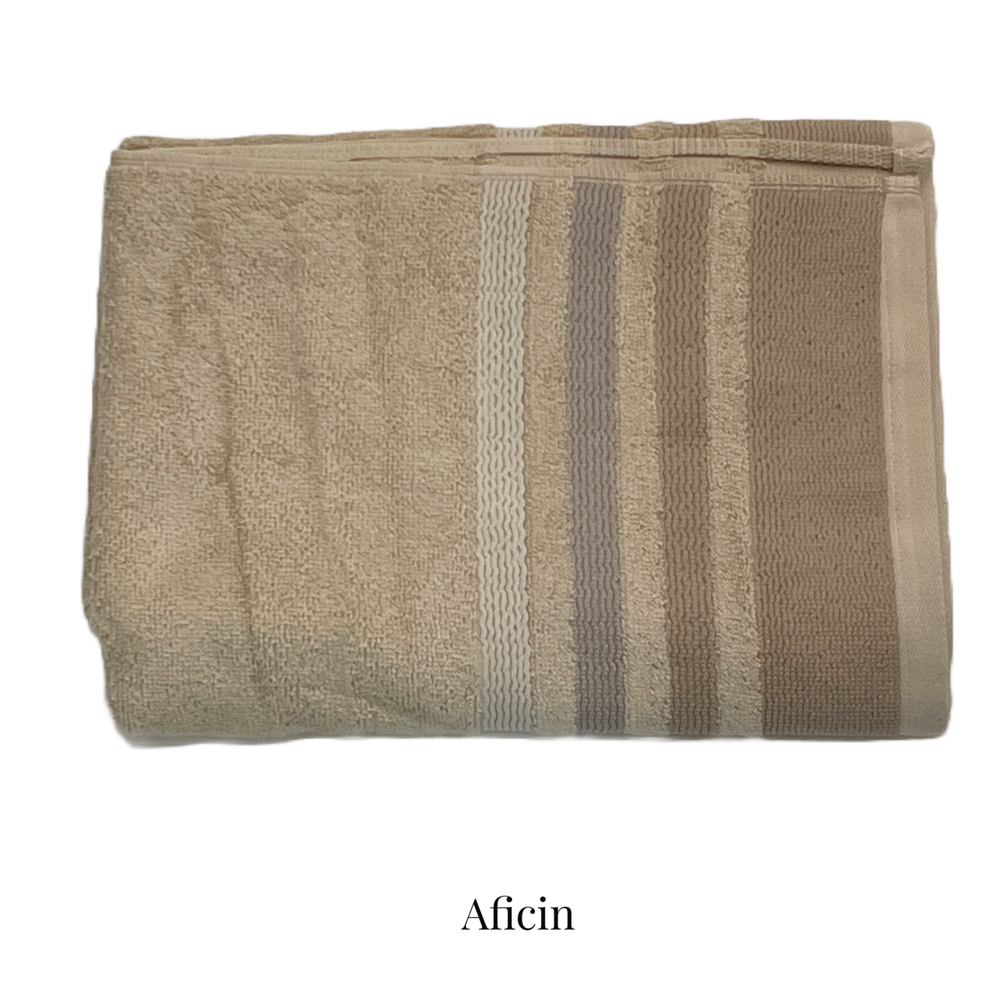 100% cotton Antimicrobial Towel Bath Towels TAN STRIPE