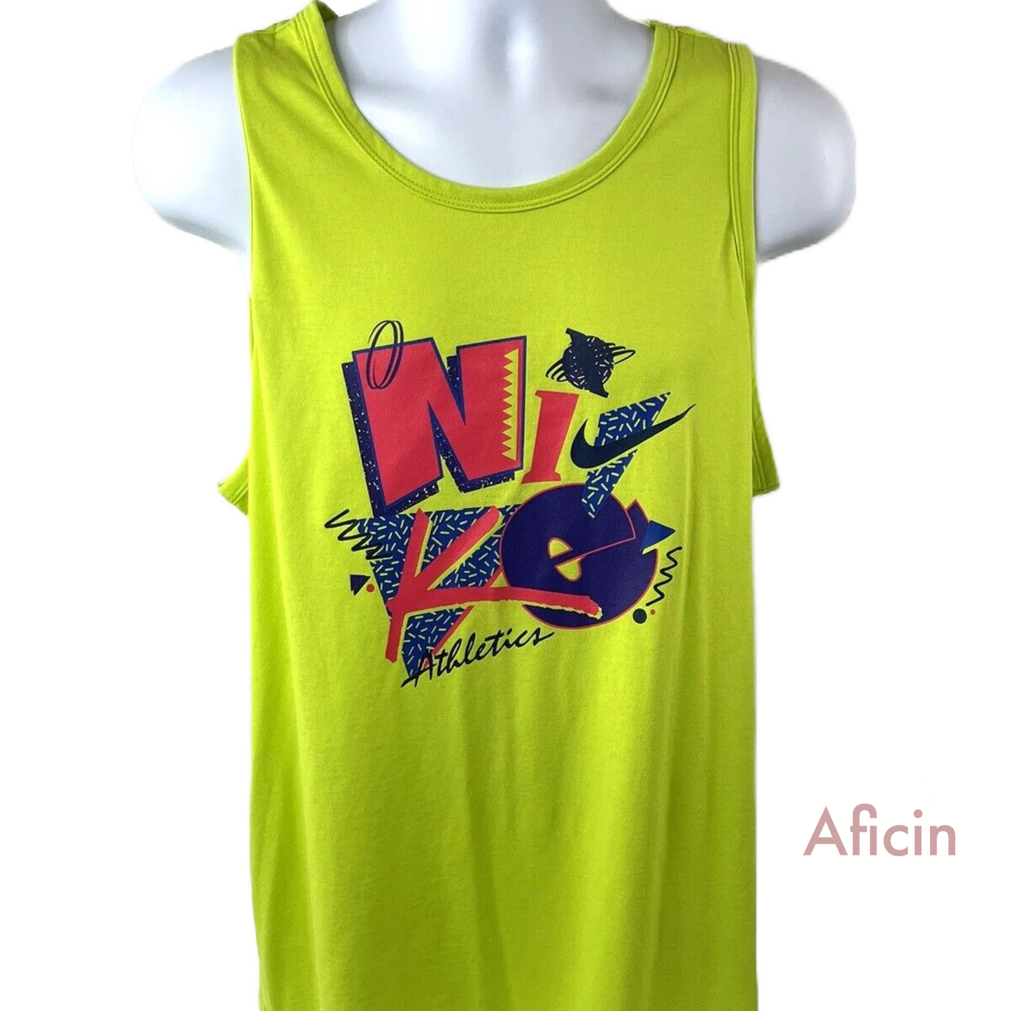 Men's Nike Dri-FIT Graphic Training Tank Top Lime Green