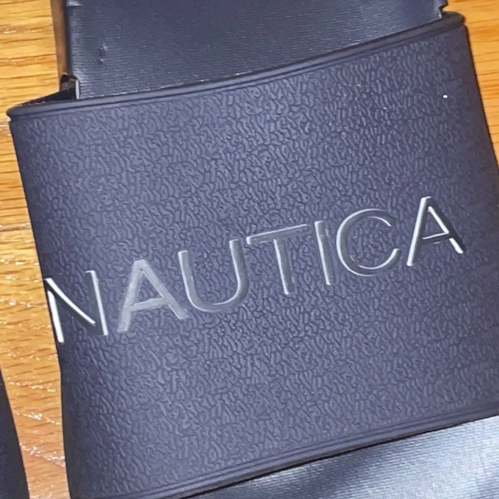 Men's Nautical Blue Logo Front namesake Slide Slippers