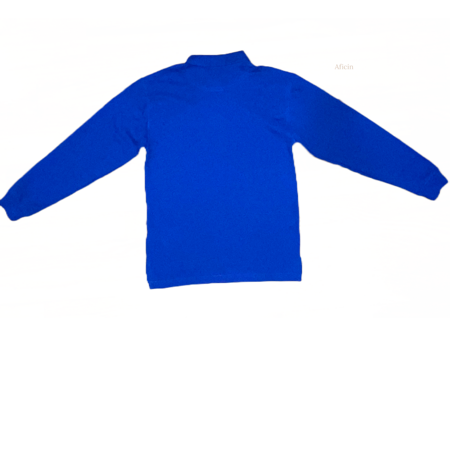 Men's 100% Cotton Long Sleeve Polo Shirt Royal Blue