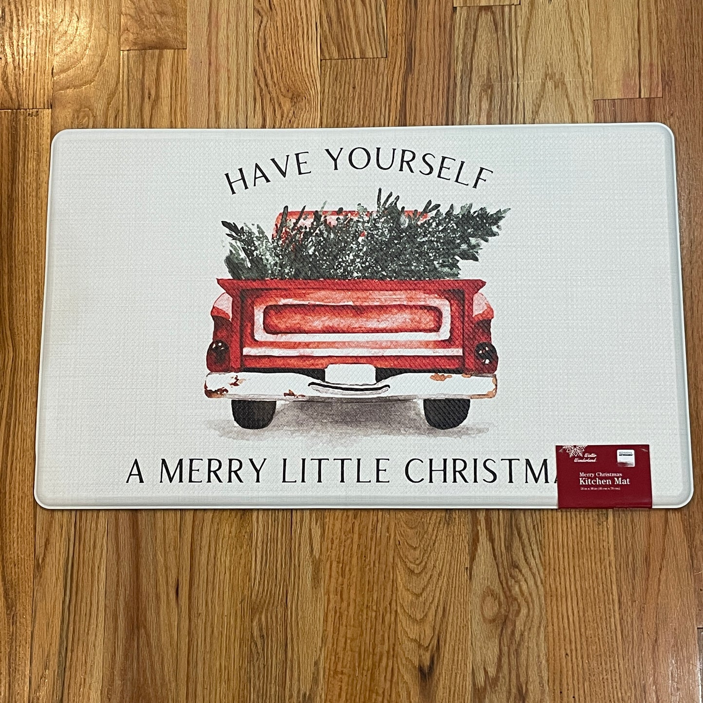 Christmas Holiday 30" x 18" Little Tree Multicolor Anti-Fatigue Kitchen Mat