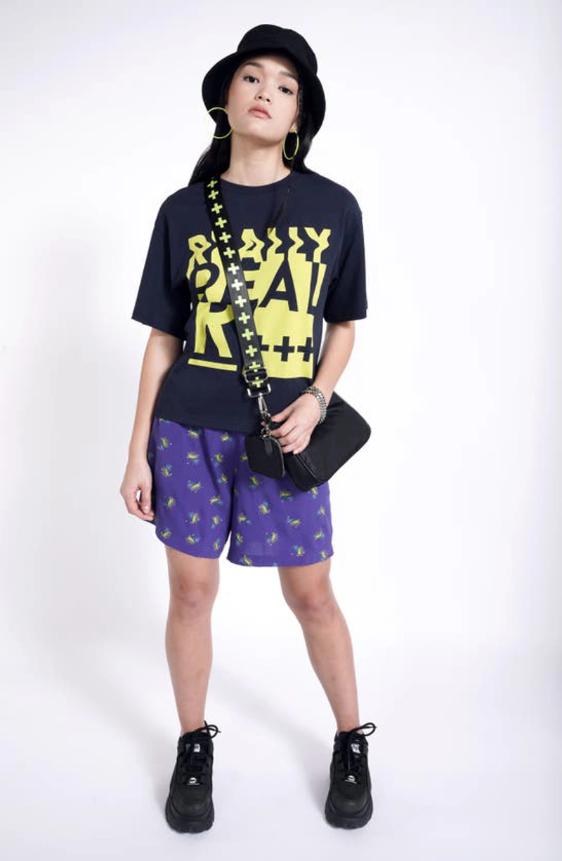 Women's Boxy Graphic Print " REALLY REAL" Tee T-Shirt
