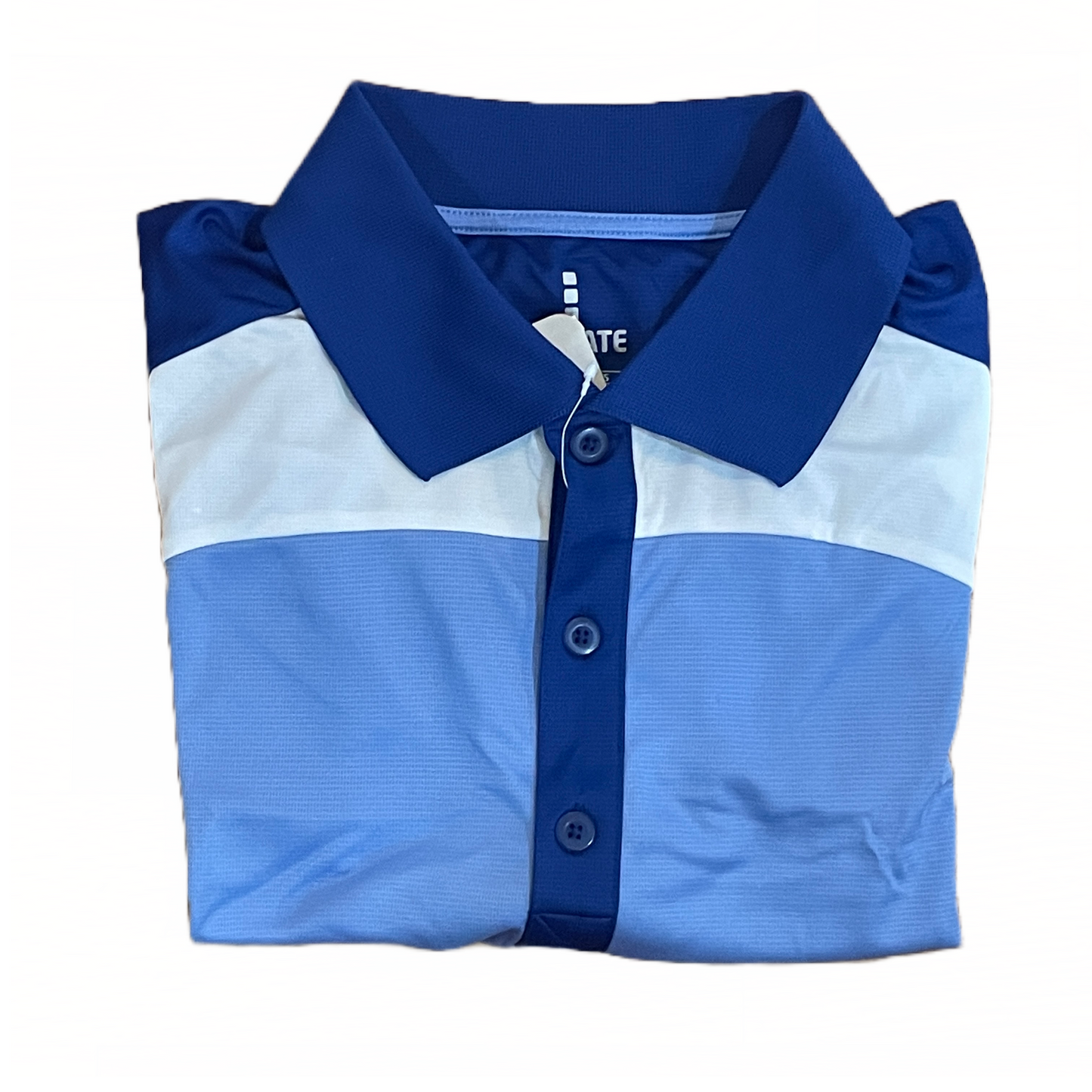 Men's Jersey 3 Colored Block Polo Shirt Royal Blue
