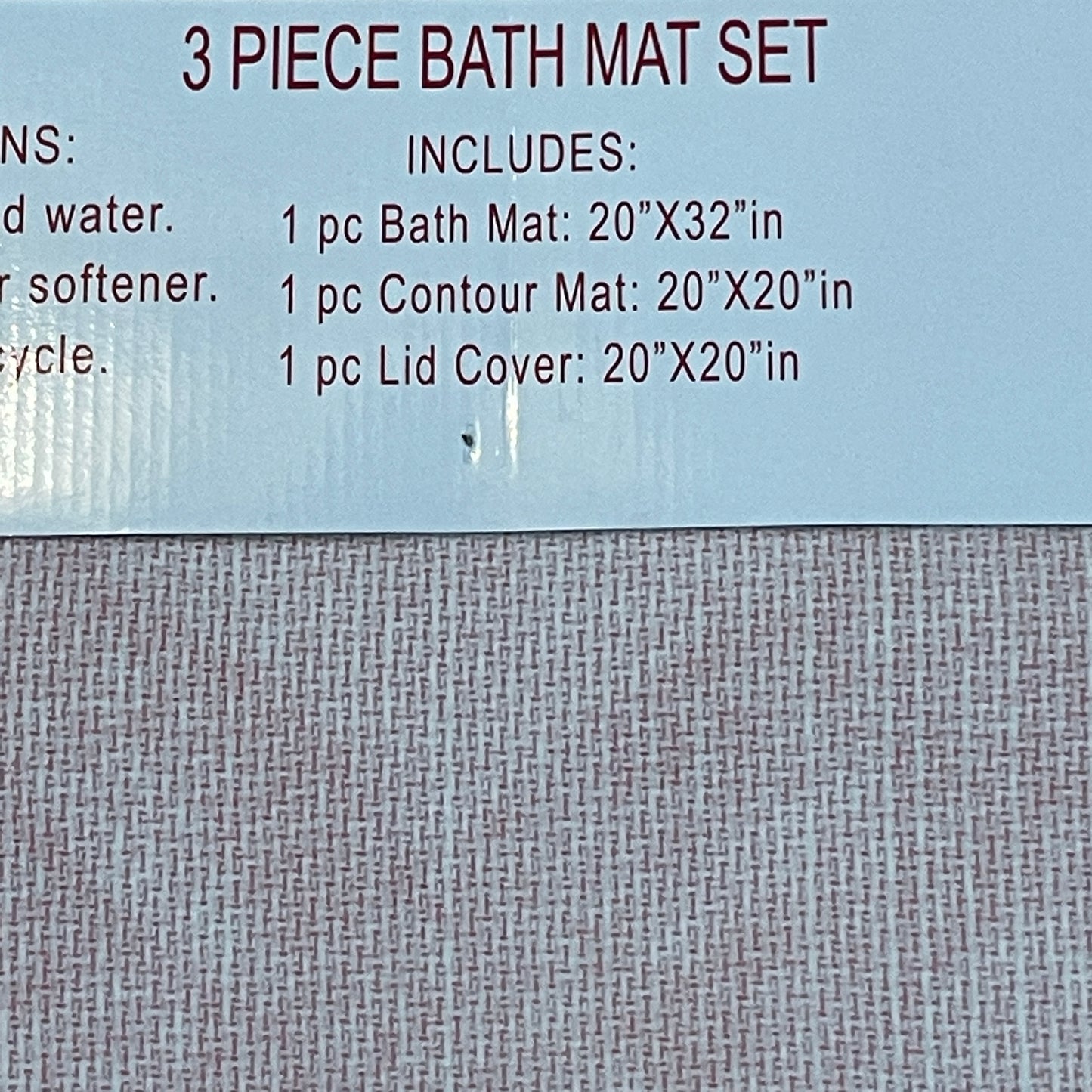 Soft 3 piece bathroom Mats Rug set Red