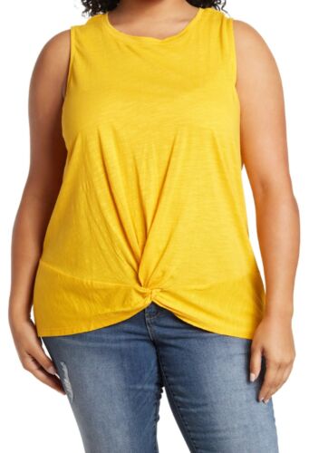 Women's Sleeveless Twist Hem Front Tank Top PLUS SIZE