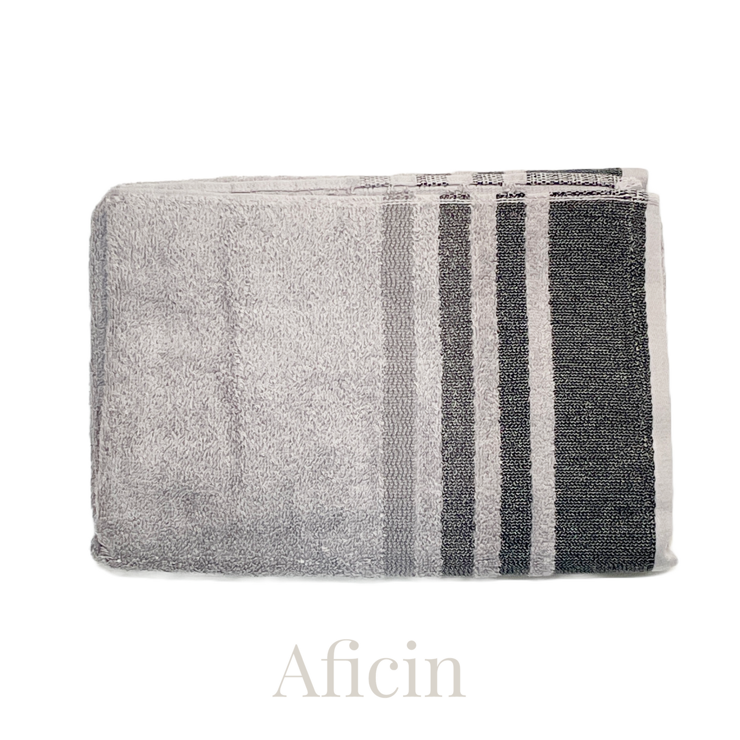 100% cotton Antimicrobial Towel Bath Towels GRAY STRIPE