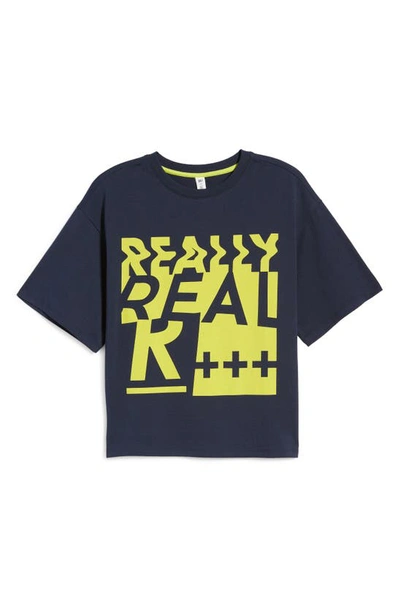 Women's Boxy Graphic Print " REALLY REAL" Tee T-Shirt