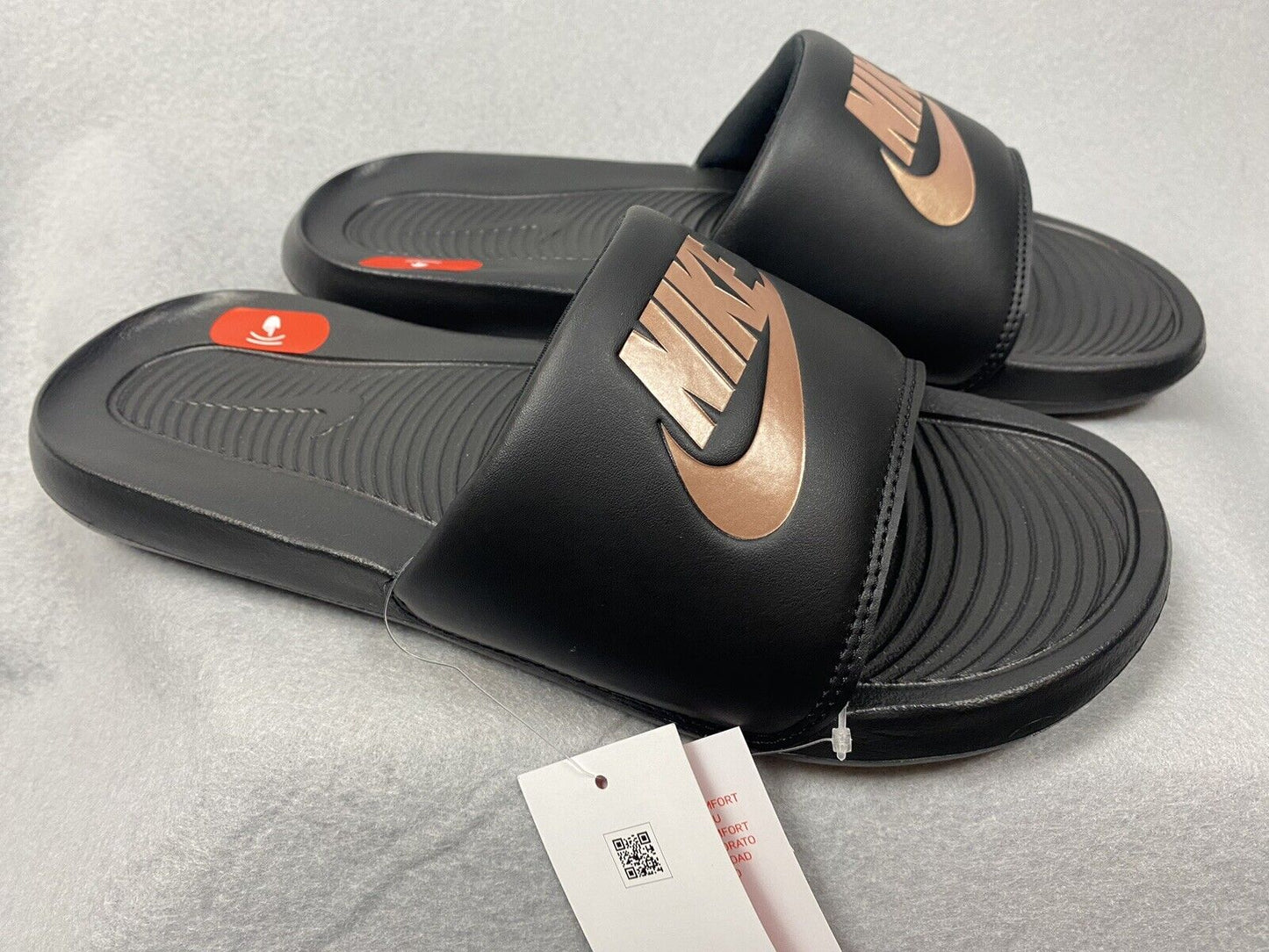 Women's Nike Logo Slipper Slides Sandals Bronze