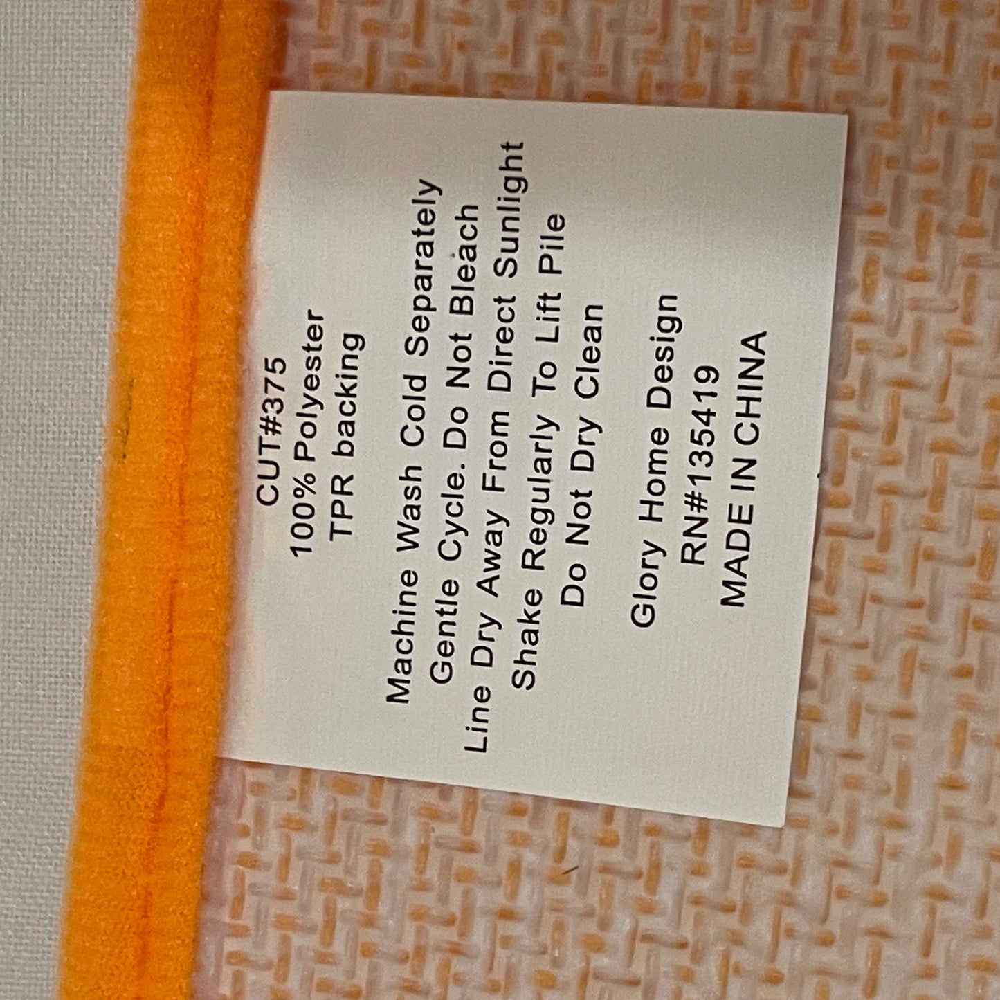 Soft 3 piece bathroom Mats Rug set Orange