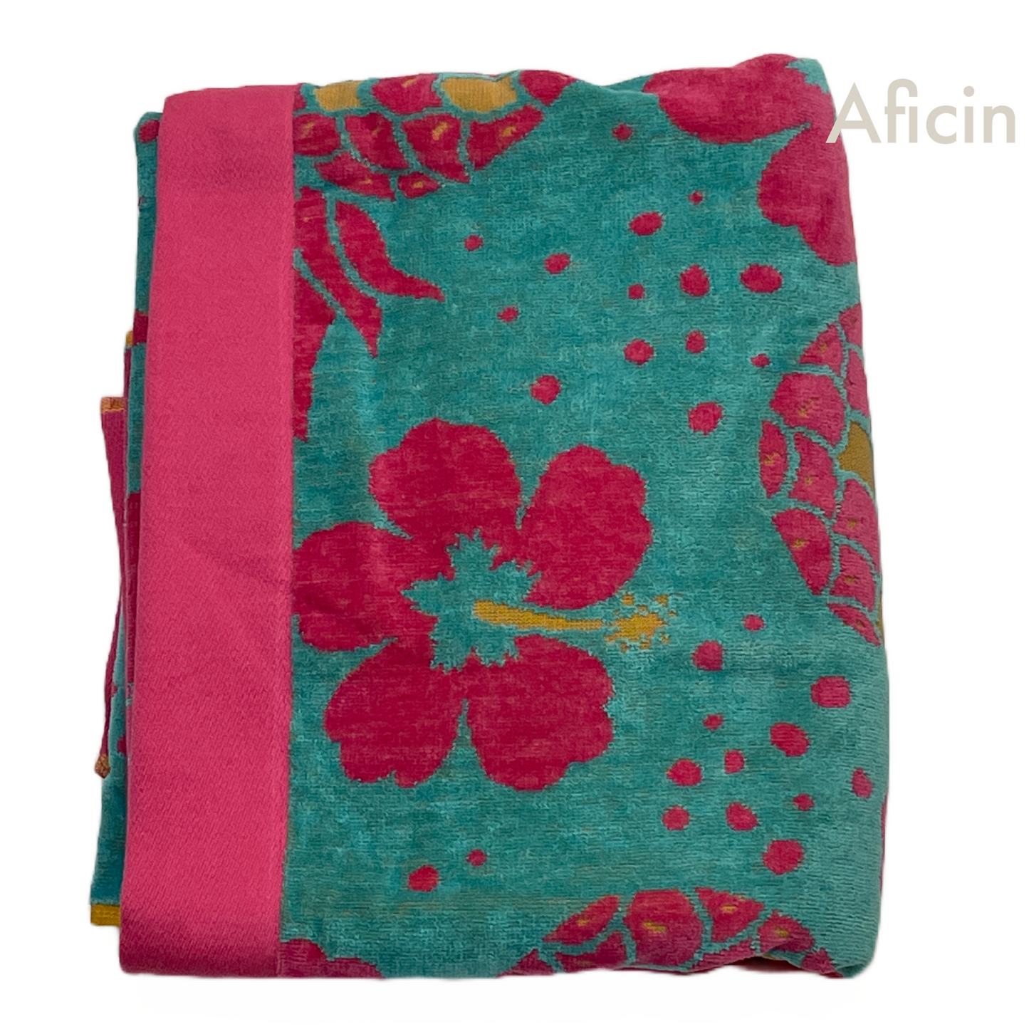 Bright & Colorful 40" W x 72" XL Oversized REVERSIBLE EXTRA-LARGE Towel Bath Sheets Beach Flower Pink Pineapple