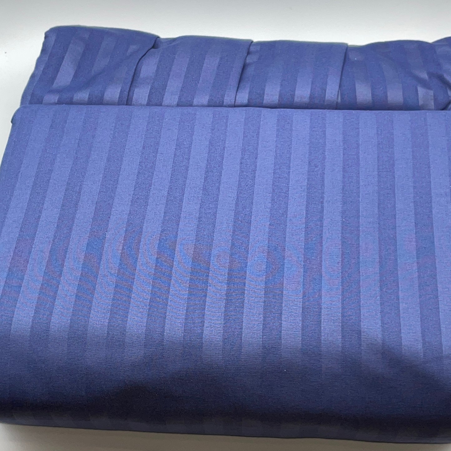 Luxury 6 piece Sheet Set Damask Stripe Soft 1800 Navy QUEEN