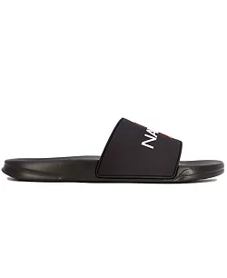 Men's Nautica Black emblem Logo Slide Slippers