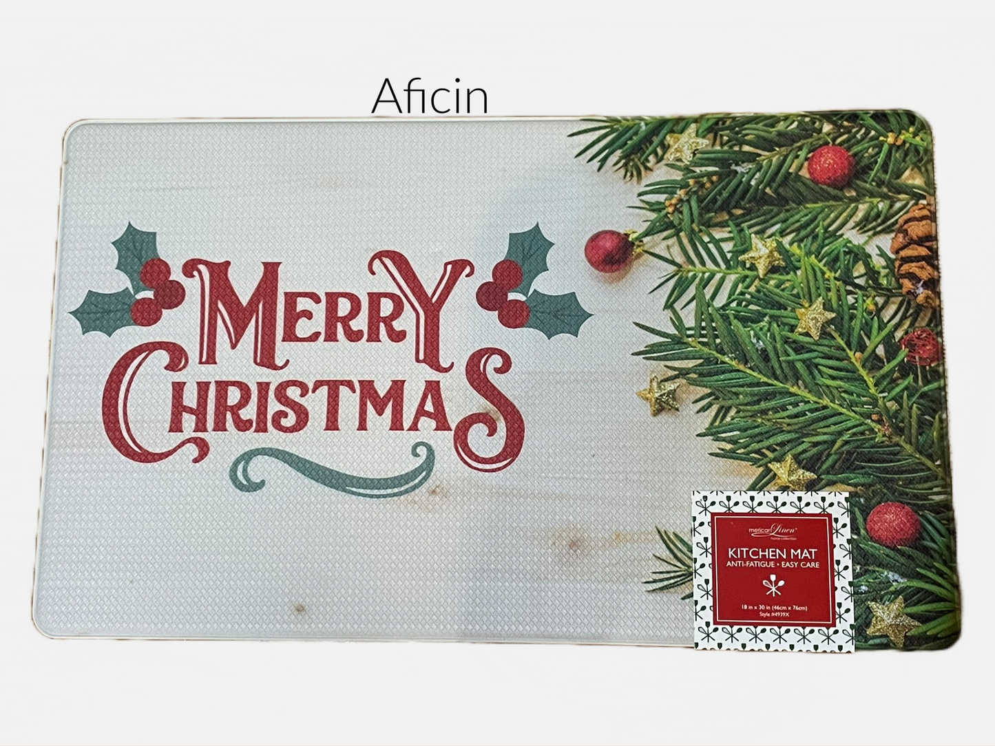 18" x 30" Xmas Mat "Merry Christmas" Holiday Kitchen Anti-Fatigue Mat