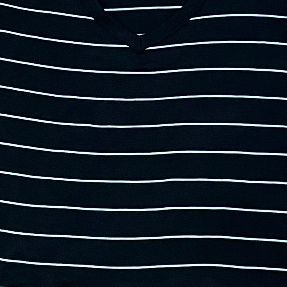 Women's Crew Neck Short Sleeve T-Shirt Striped Black