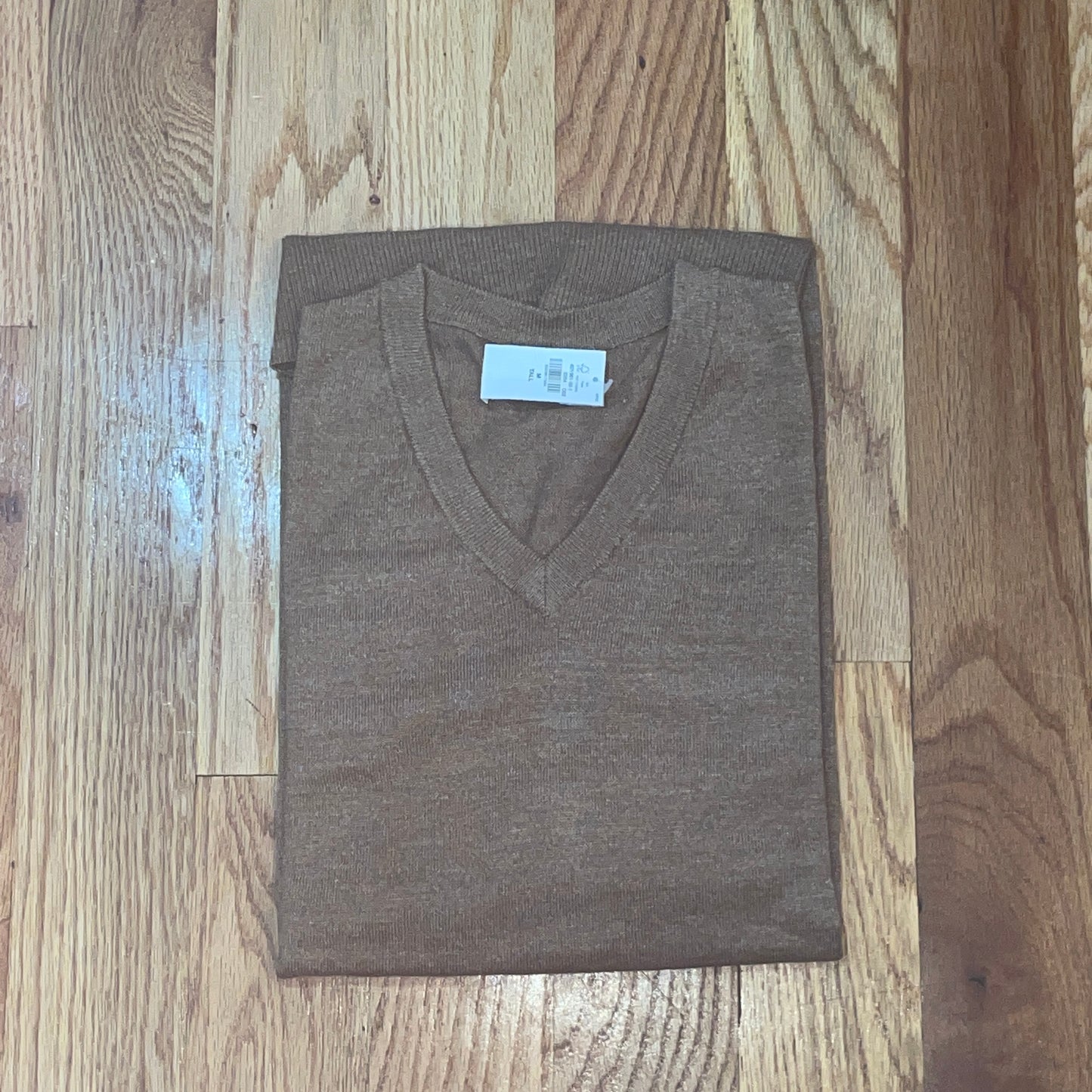 Men's V-Neck Sweater for Men Tall Cinnamon