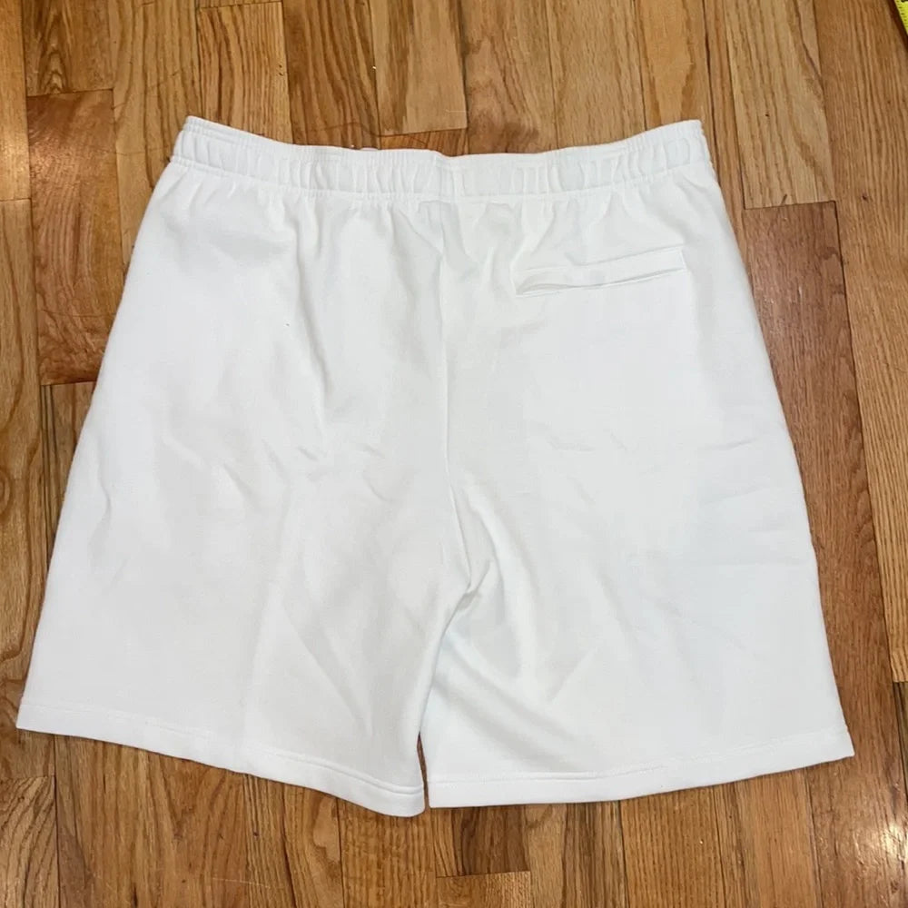 NEW Men's White Fleece Shorts Big Tall Men