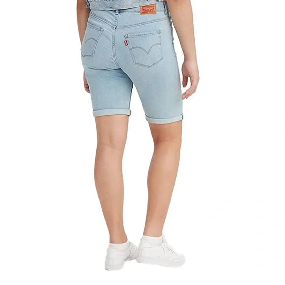 Women's Levi's® Slim Bermuda Long Denim Jean Shorts Light Wash