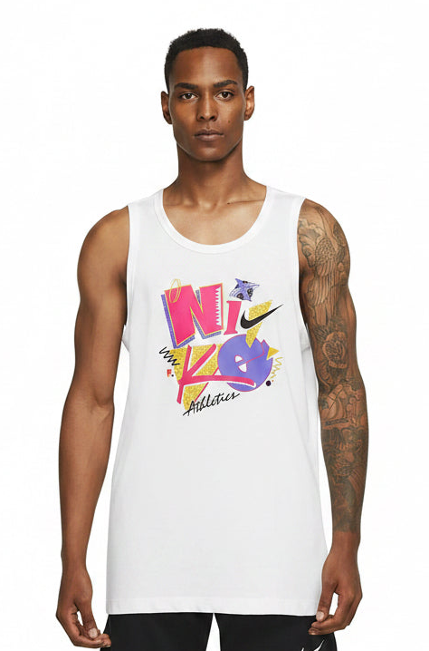Men's NIKE Dri-FIT Graphic Training Tank Top White