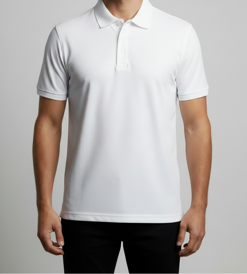 Men's Soft Touch Interlock Polo White